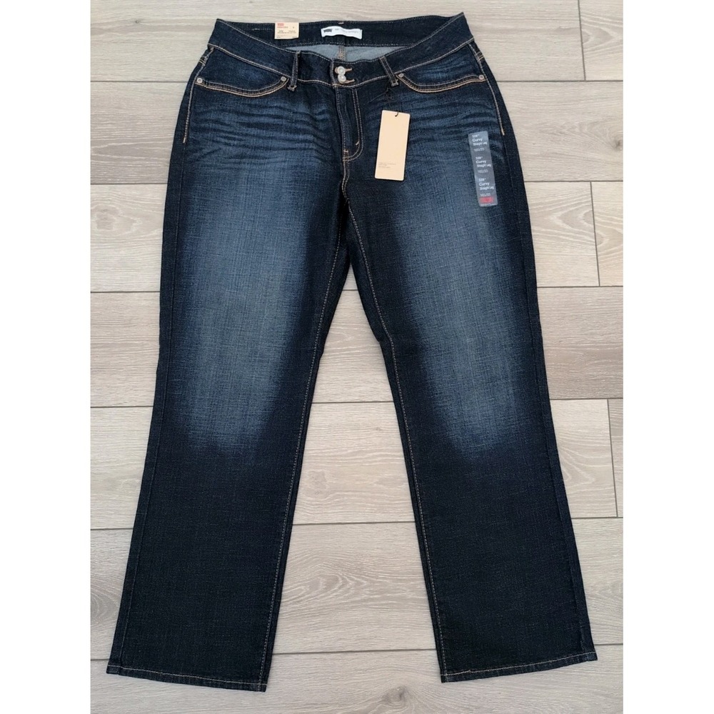 Levi's 529 Curvy Straight Jeans Size 16S 33 Women's‎ Dark Wash NWT